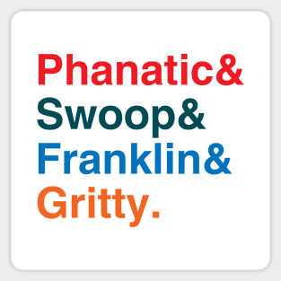 Philly Mascots List (variant) Sticker